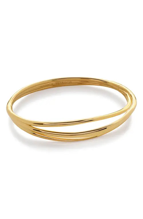 Monica Vinader Nura Wrap Bangle in 18Ct Gold Vermeil at Nordstrom, Size Small | Nordstrom