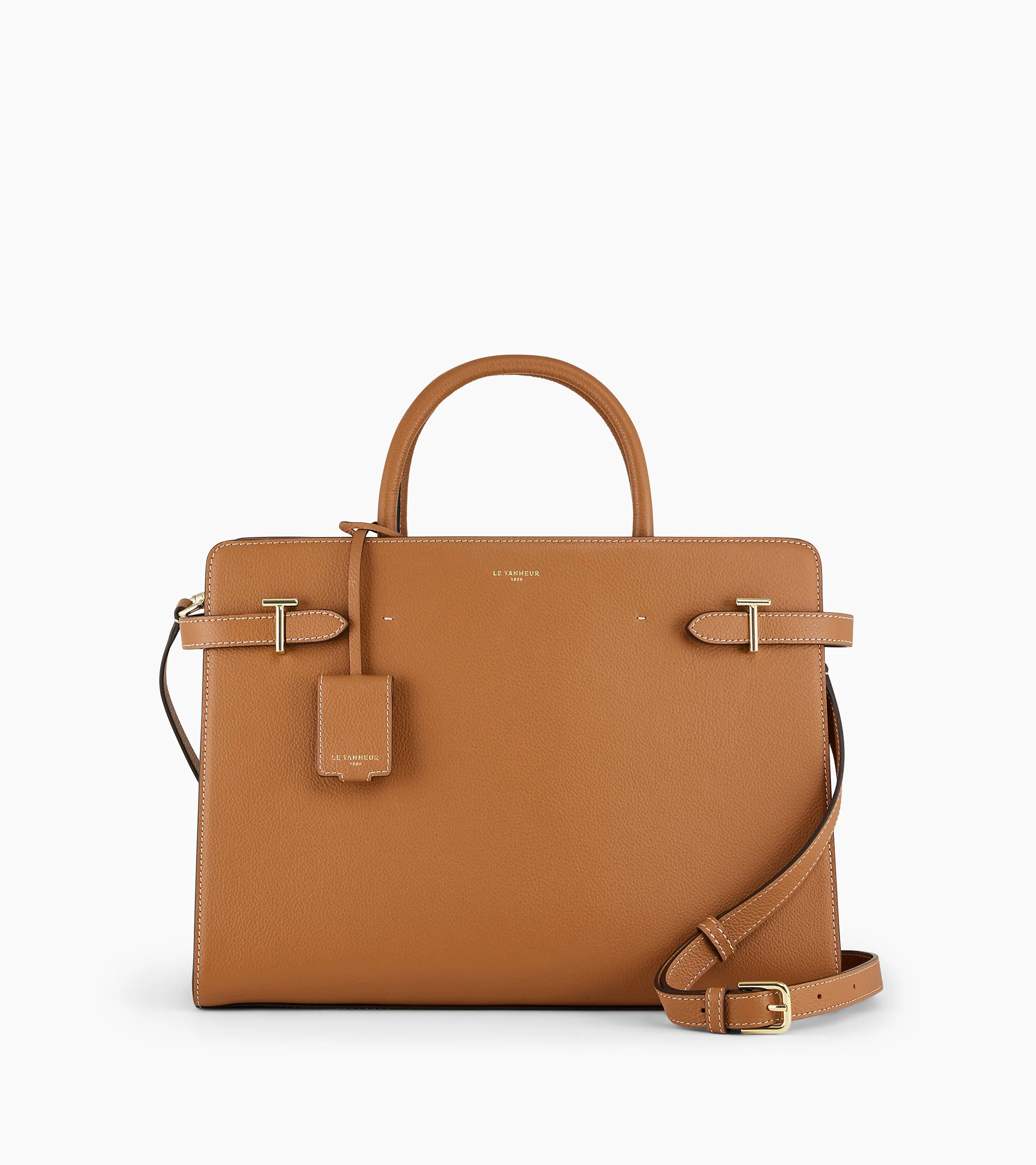 Emilie large handbag in grained leather | Le Tanneur