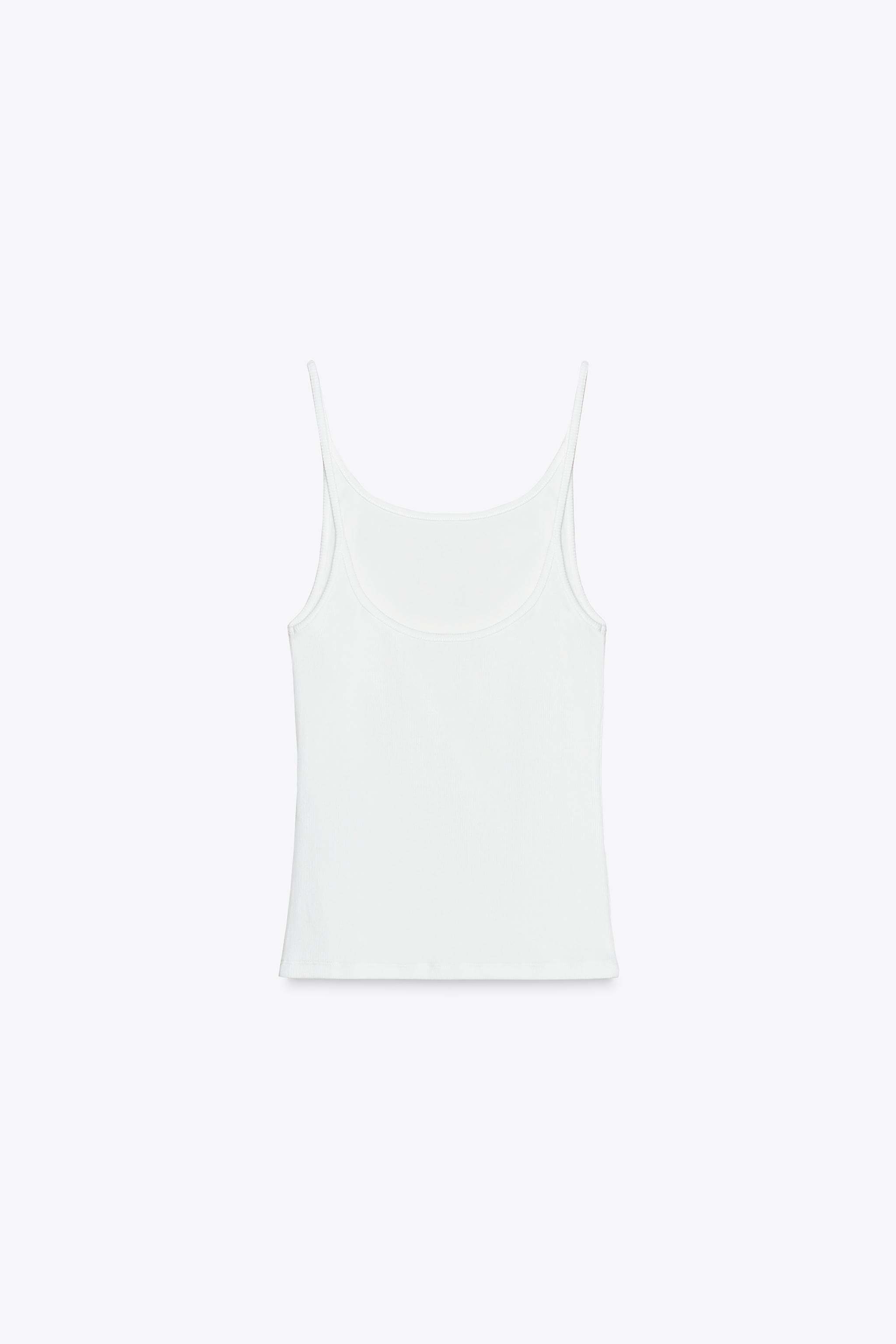 RIBBED VEST TOP12.99 GBP White stripedWhite | 5644/005/250Put it in your basketAddSLIM FIT - ROUN... | Zara UK