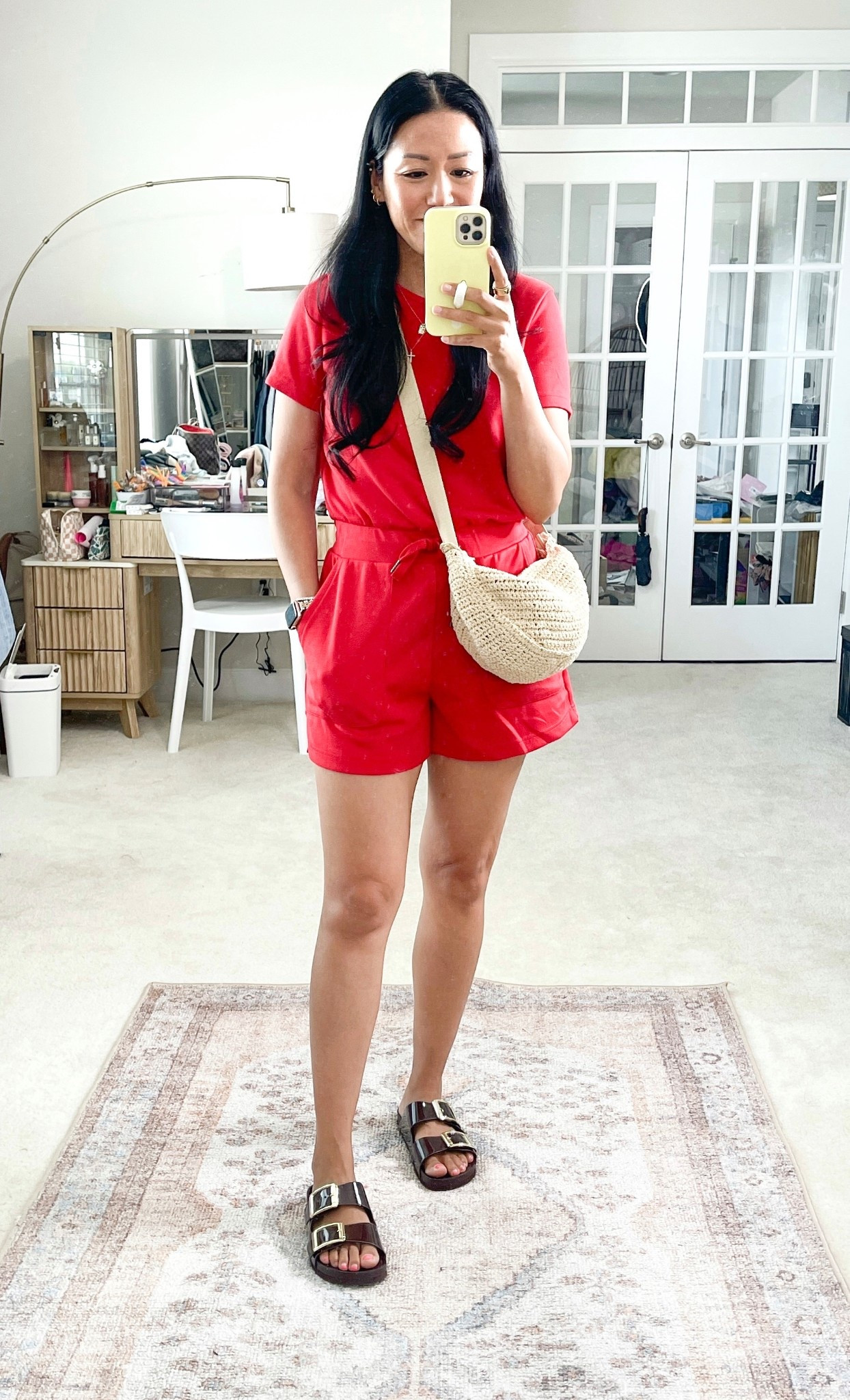 Size small romper
Sandals are true to size

#LTKFindsUnder50 #LTKSeasonal #LTKOver40