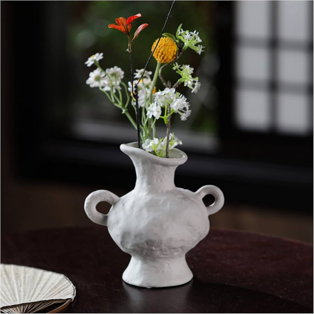 JGSXBVR Ceramic Vase, Matte White Vase, Modern Minimalist Farmhouse Style Home Decor, Suitable fo... | Amazon (US)