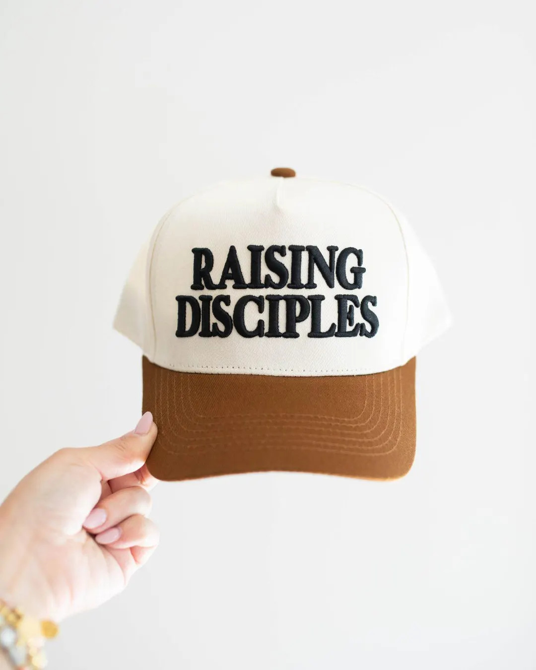 Raising Disciples Hat Brown & Black | Adjustable | Christian Hat | Jesus Trucker Hat | Mom Gift |... | Etsy (US)