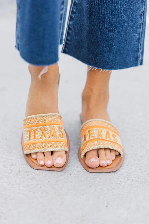 Walk On Orange Texas Slide Sandals | The Mint Julep Boutique