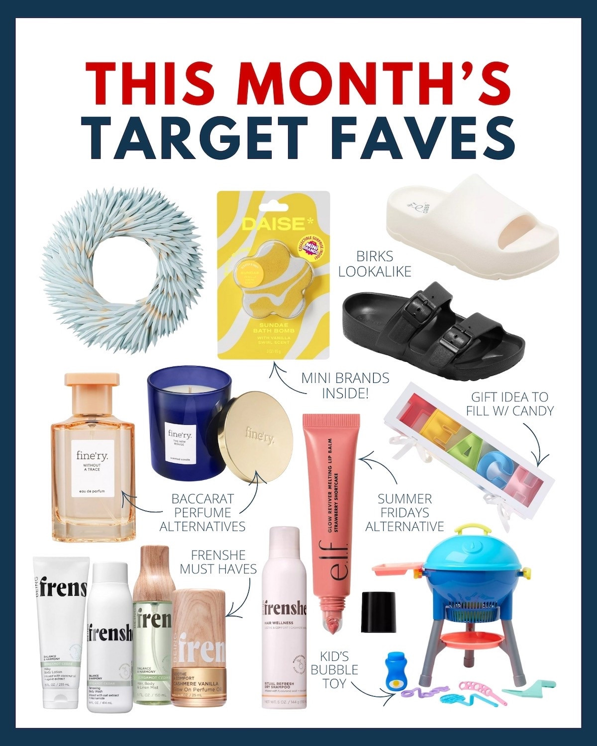 Our team shared a few of their favorite buys from Target this month. From the perfect Summer Fridays alternative to a genius under $10 gift idea for teachers to kick off summer. 😍

#LTKParties #LTKFindsUnder50 #LTKOver40