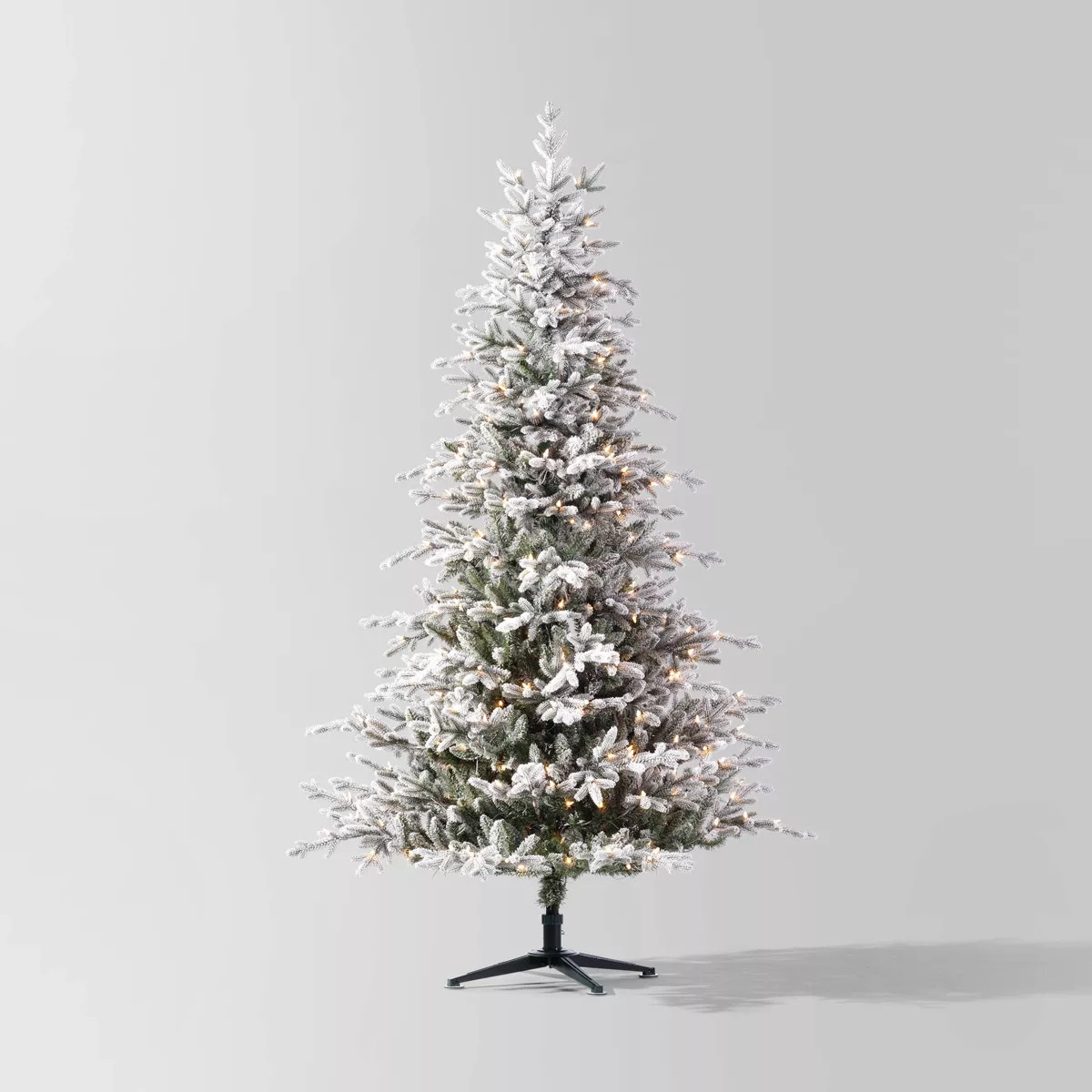 7' Pre-Lit Upswept Flocked Full Balsam Fir Artificial Christmas Tree Clear Lights - Wondershop™ | Target