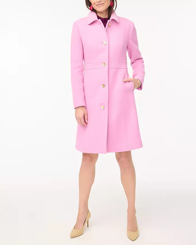 J crew hotsell pink wool coat