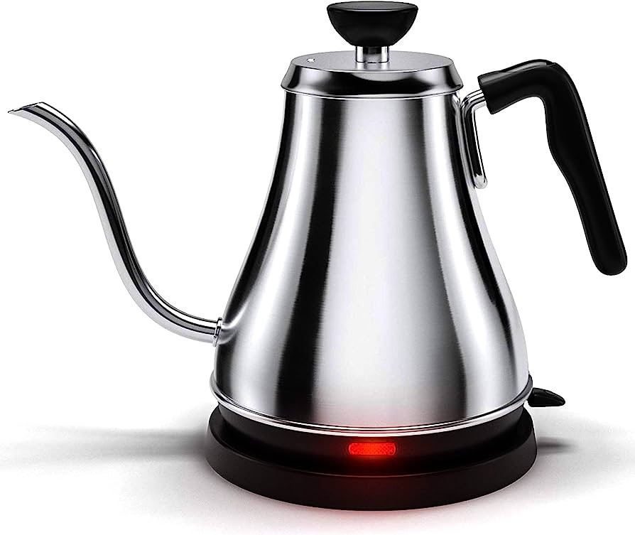 Electric Gooseneck Kettle - 1L, 120 Volt, Stainless Steel Electric Tea Kettle - Water Pot Heater/... | Amazon (US)
