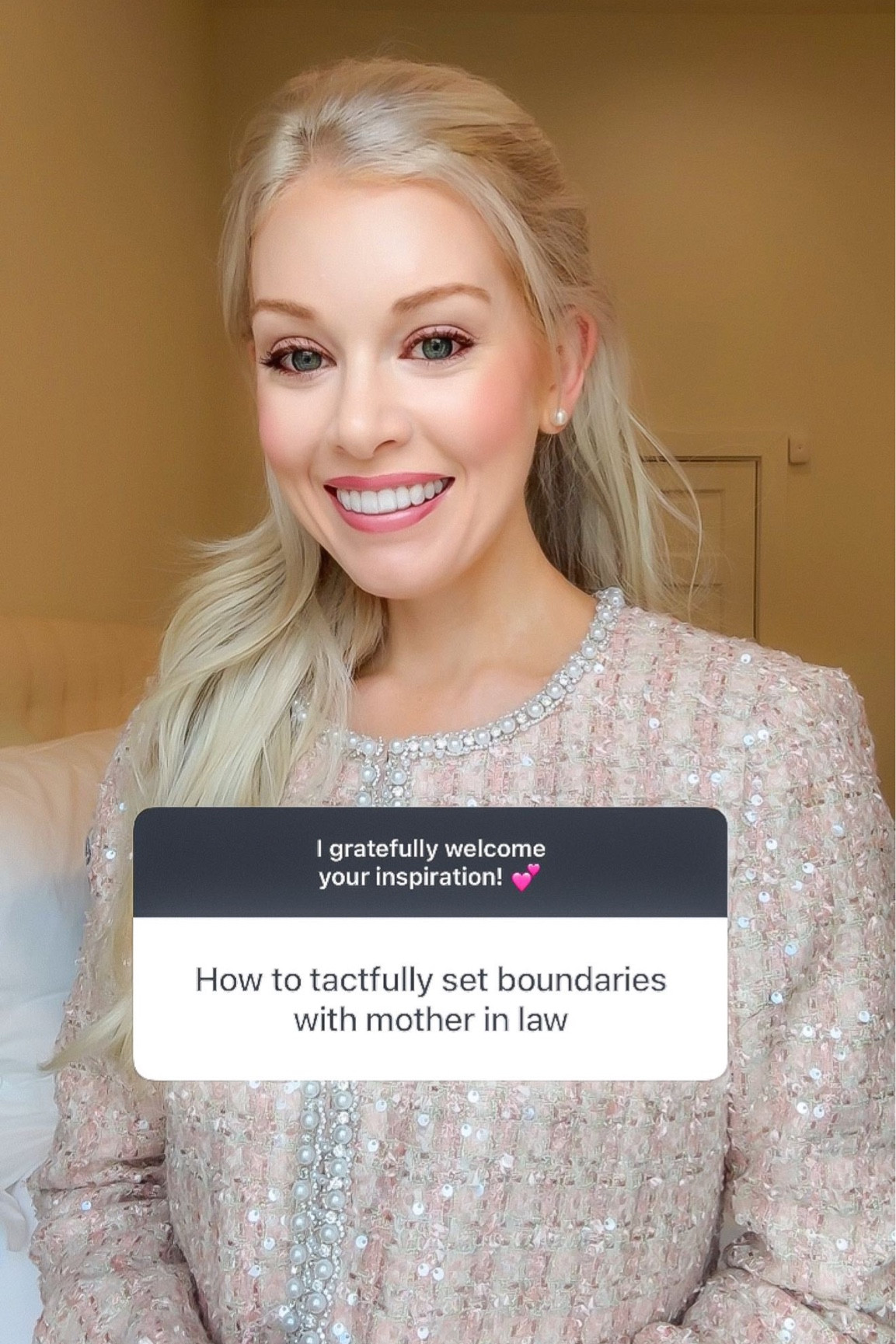 What other advice would you add? 💕✨

blazer: @aliceandolivia 

#etiquette #manners #inlaws #boundaries #selfrespect