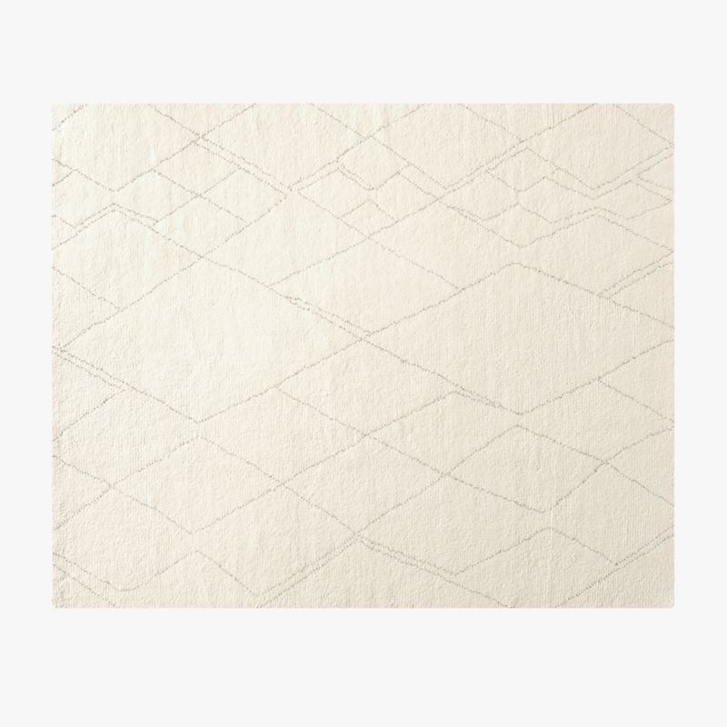 Diamant Warm White Hand-Knotted Wool Area Rug by Ackerman 8'x10' | CB2 | CB2