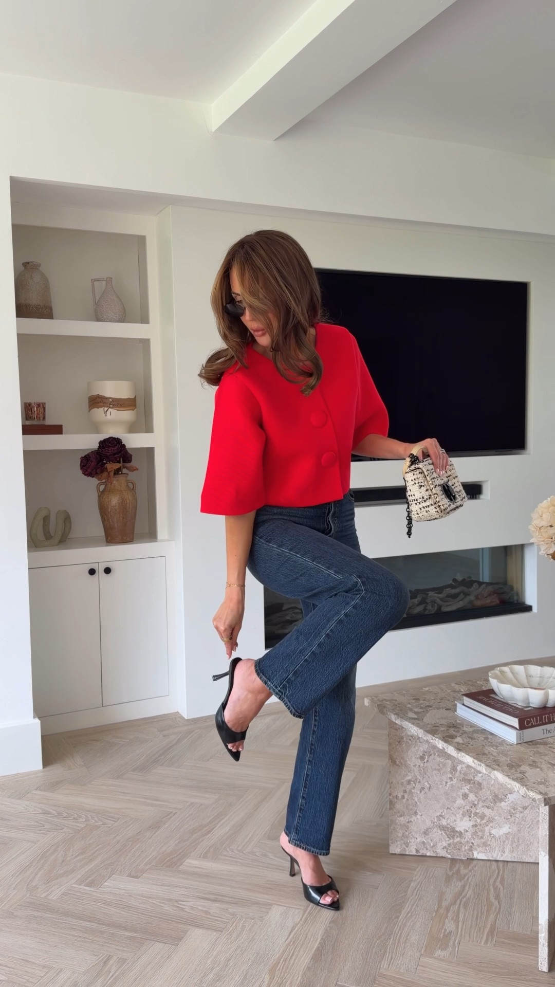 A simple pop of colour is one of the easiest ways to make a basic outfit feel more elevated~without overdoing it❤️

Jeans, denim jeans, elevated outfits, popper, red red cardigan, summer outfits from the Starling spring style spring fashion every day outfit how to look

#LTKspring #LTKsummer
