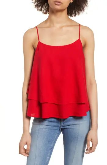 Women's Bp. Tiered Linen Blend Camisole | Nordstrom