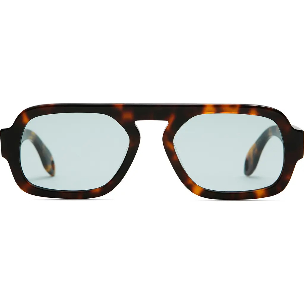 Elisa Johnson Jane Mini 52mm Aviator Sunglasses in Brown Tortoise at Nordstrom | Nordstrom