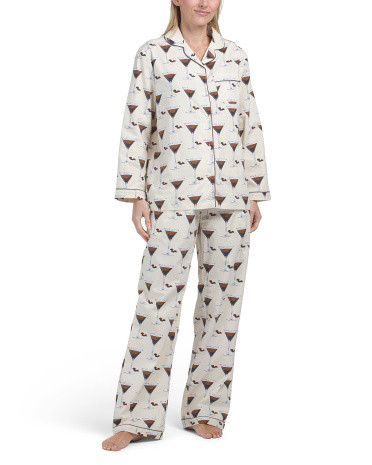 2pc Cotton Espresso Martini Pajama Set | TJ Maxx