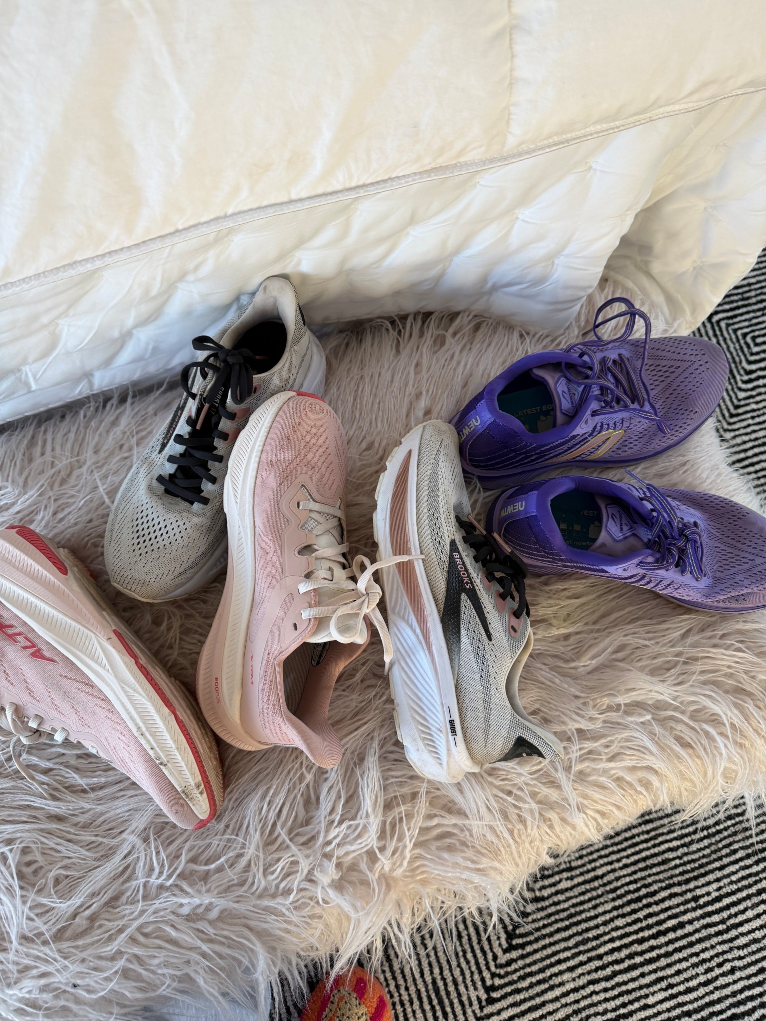 Running shoes:
For looks, I love the Brooks! When my arches started getting sore, I switched to the Altra Experience Flow 2 because they’re close in weight and heel toe drop to my Newtons I’ve loved for so long. Ive tried to order new Newtons, but they never have any!! 

#LTKOver40 #LTKActive