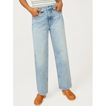 Free Assembly Women's Cropped Wide Straight Jeans | Walmart (US)