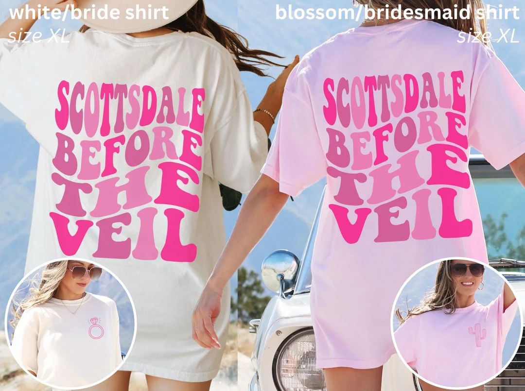 Scottsdale Before the Veil Retro Bachelorette Comfort Colors - Etsy | Etsy (US)