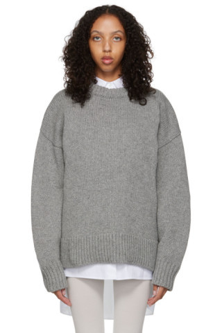 The Row - Gray Ophelia Sweater | SSENSE