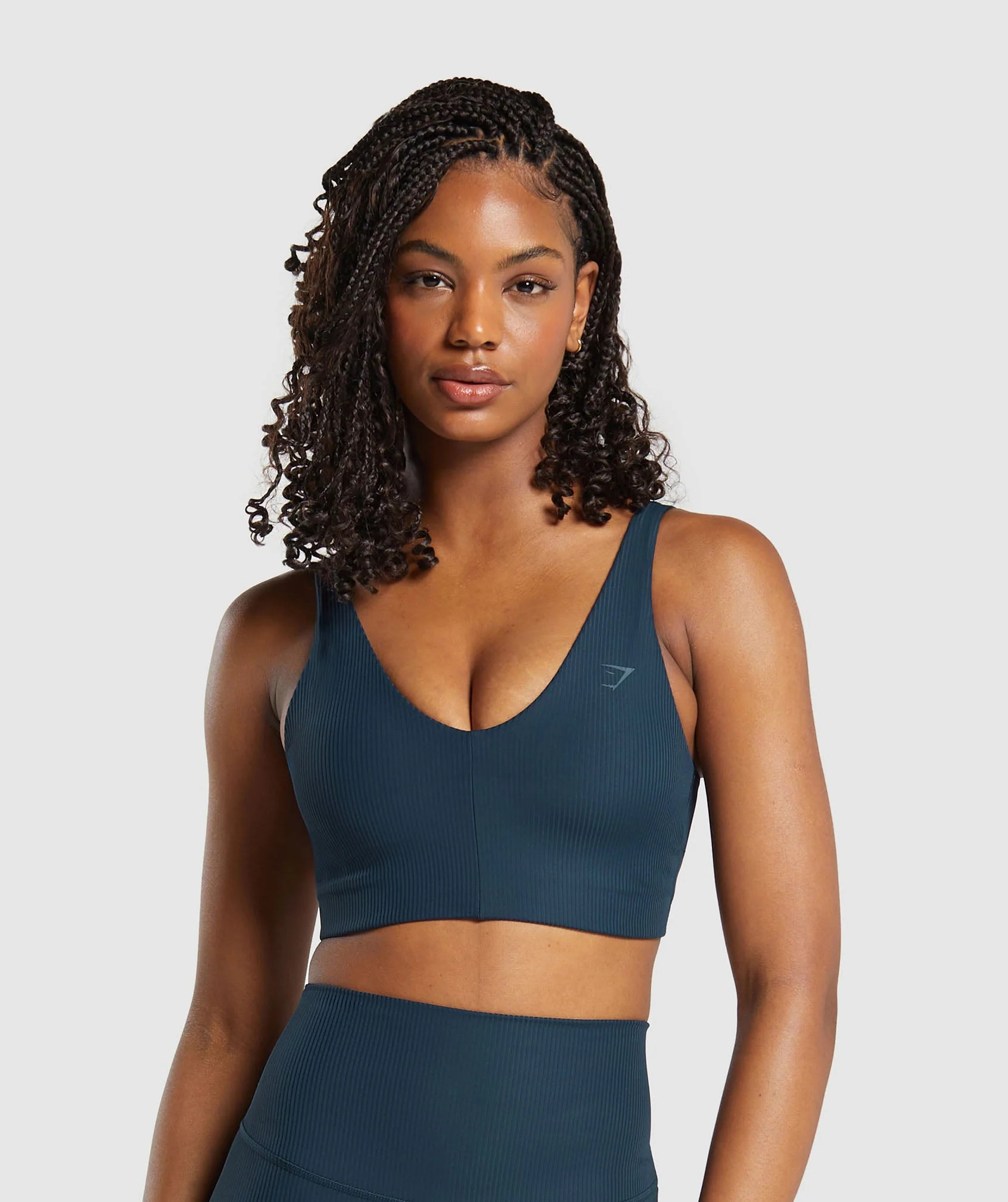 Gymshark Ribbed Sports Bra - Navy | Gymshark US