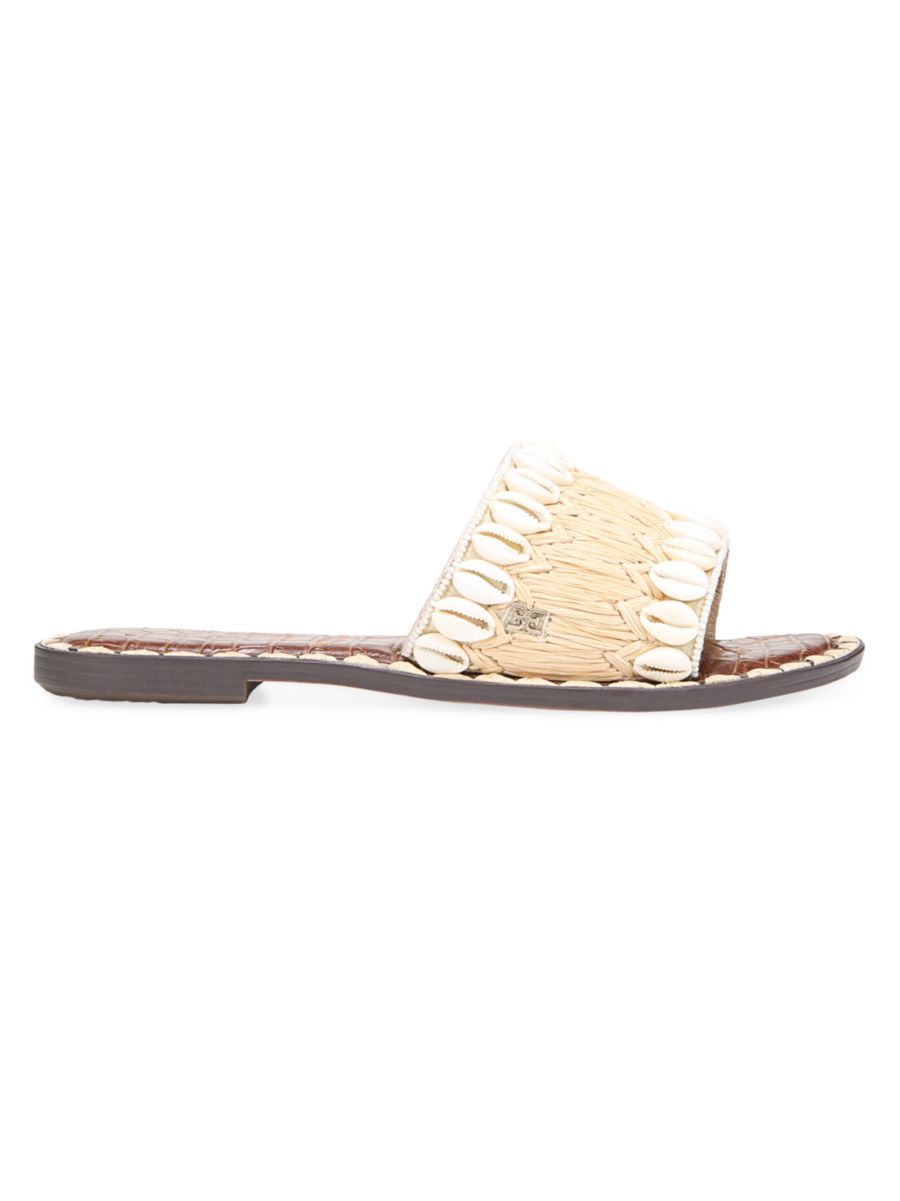 Gale Shell-Embellished Slides | Saks Fifth Avenue