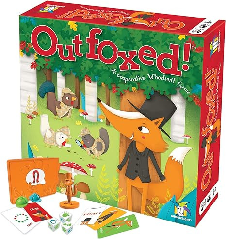 Gamewright Outfoxed! A Cooperative Whodunit Board Game for Kids 5+, Multi-colored, Standard, Mode... | Amazon (US)