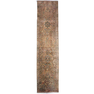 11' 6'' x 2' 6'' Tabriz Authentic Persian Hand Knotted Area Rug - 112801 | Los Angeles Home of rugs