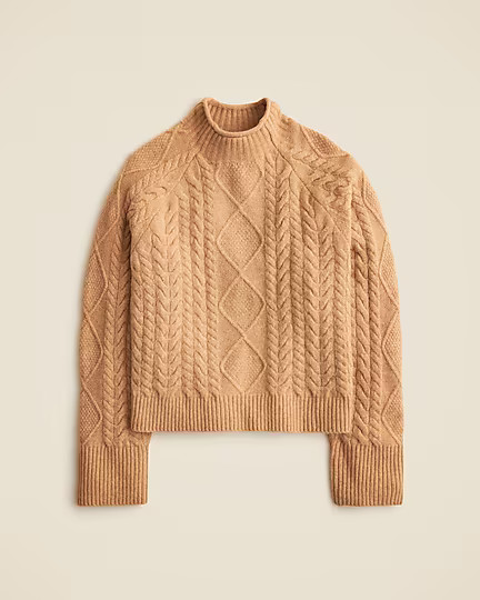 Cable-knit Rollneck™ sweater in Supersoft yarn | J. Crew US