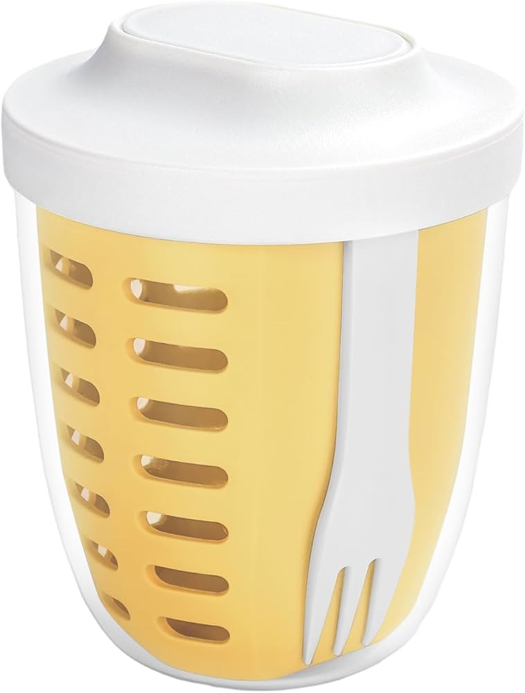Fruit Salad Storage Cup With Lids and Fork, 20 Oz Plastic Airtight Fruit Storage Containers for f... | Amazon (US)