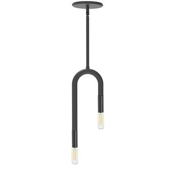 Dainolite Wand 2-Light Black Modern/Contemporary Linear Mini Hanging Pendant Light | Lowe's