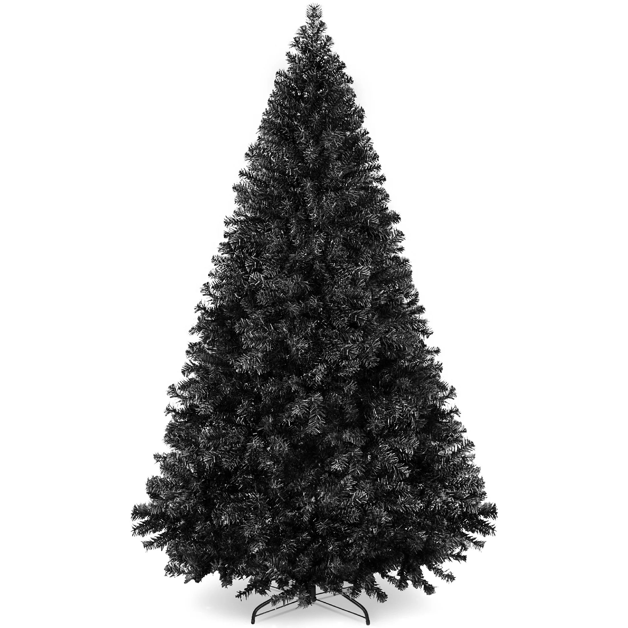 Best Choice Products 6ft Artificial Full Black Christmas Tree Holiday Decoration w/ 1,477 Branch Tips, Foldable Base | Walmart (US)