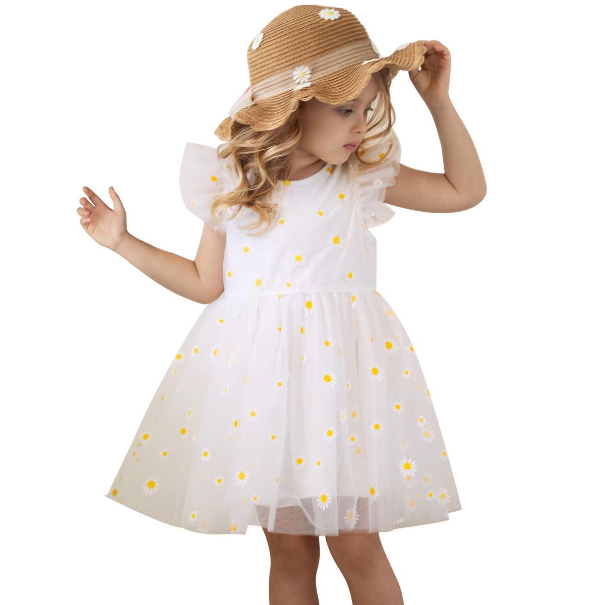 Girls Spring Blooms Daisy Tulle Dress - Mia Belle Girls | Target