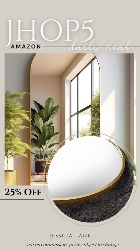 Amazon daily deal, see you 25% on this gold arched floor length mirror. Floor length mirror, arched mirror, gold arched mirror, bedroom mirror, bedroom accent, Amazon home, Amazon deal

#LTKsalealert #LTKhome #LTKstyletip