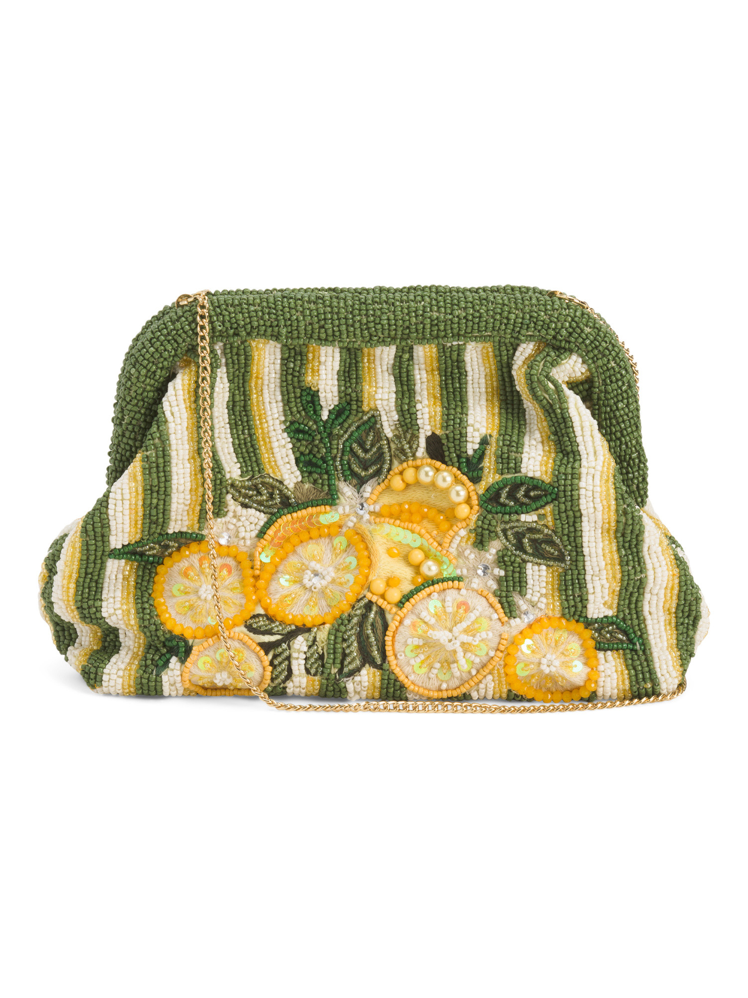 Beaded Lemon Stripe Clutch | Handbags | Marshalls | Marshalls