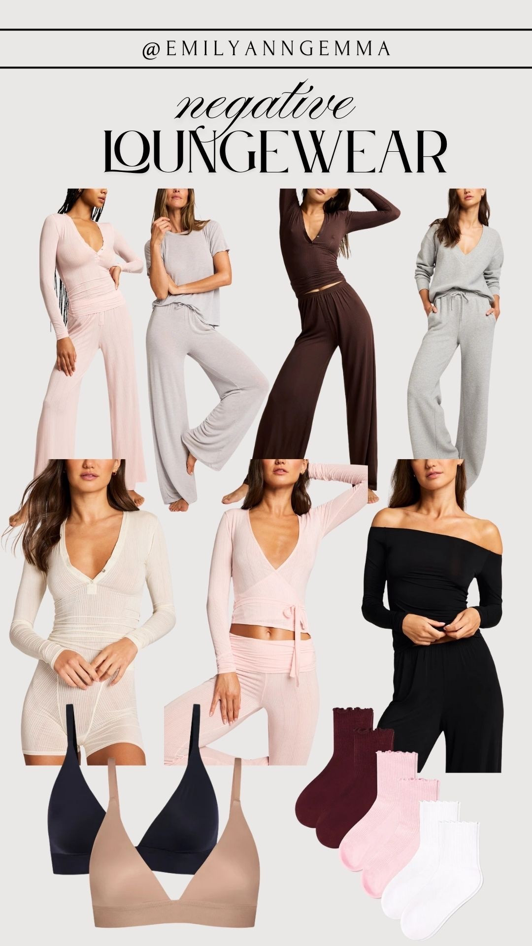 Some great staples from Negative! 

Negative, Loungewear, Elevated loungewear, Whipped collection, Waffle collection, Cashmere, Elevated loungewear, Bras, Underwear, Emily Ann Gemma

#LTKdayinmylife #LTKSeasonal #LTKValentine