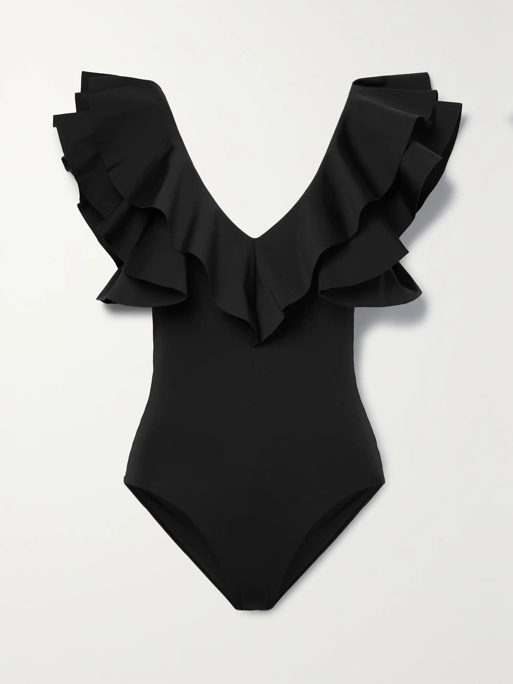 + NET SUSTAIN Santa ruffled swimsuit | NET-A-PORTER (US)