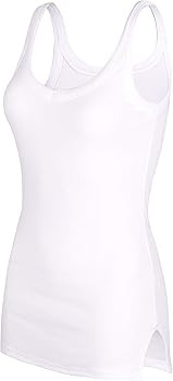 LIPADI Women's Slim Fit V-Neck Long Tank Tops Sleeveless Stretch Knit | Amazon (US)