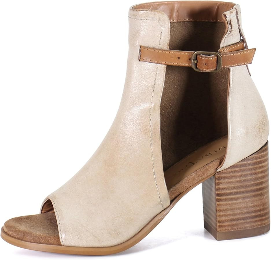 Diba True Women's Low Tide Heeled D'Orsay Genuine Leather Sandal | Amazon (US)