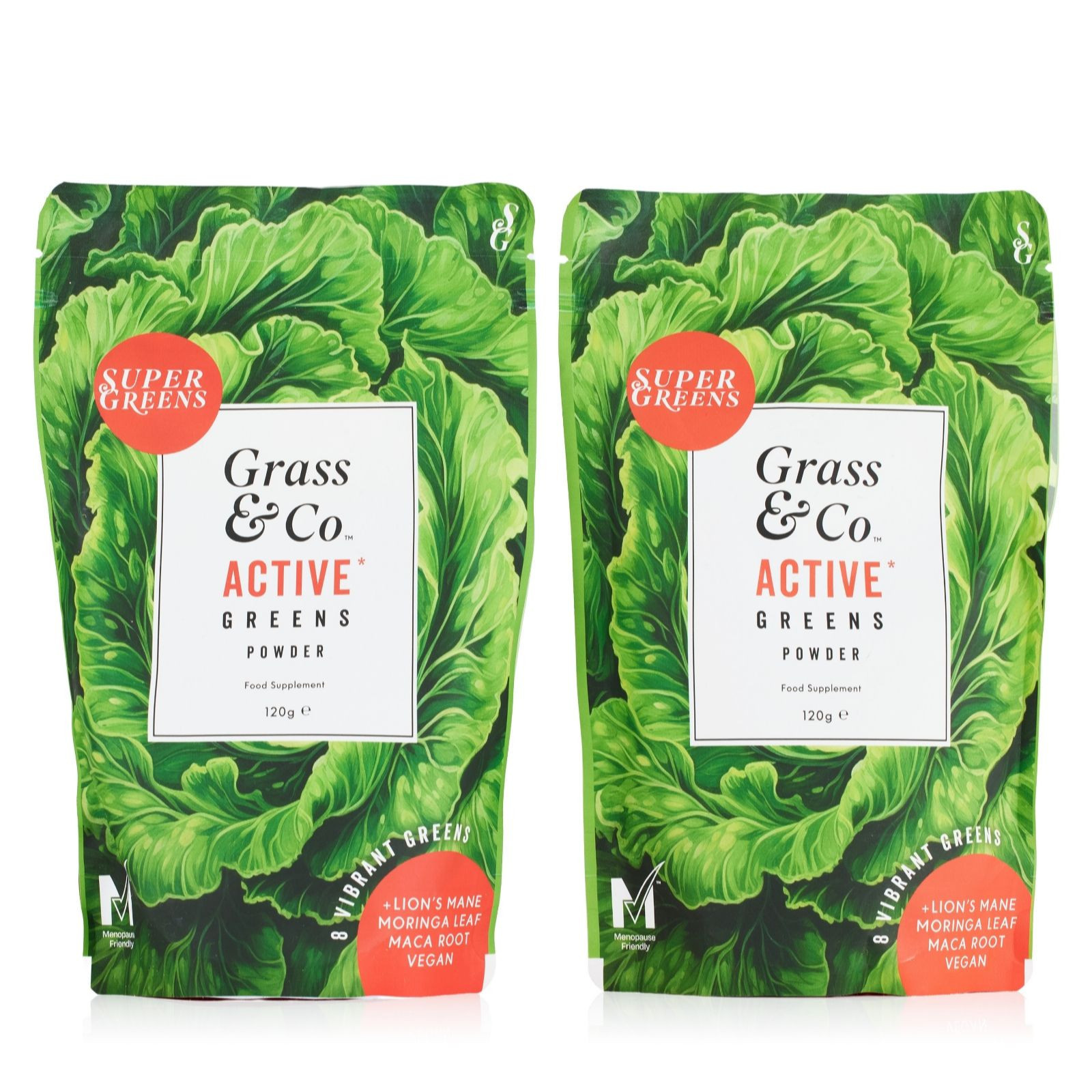 Grass & Co. Active Greens Powder 120g Duo Pack | QVC UK