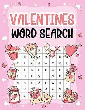 Valentine's Gifts For Girls & Boys Age 8, 9, 10: Valentines Word Search For Kids: 340+ Word Puzzl... | Amazon (US)