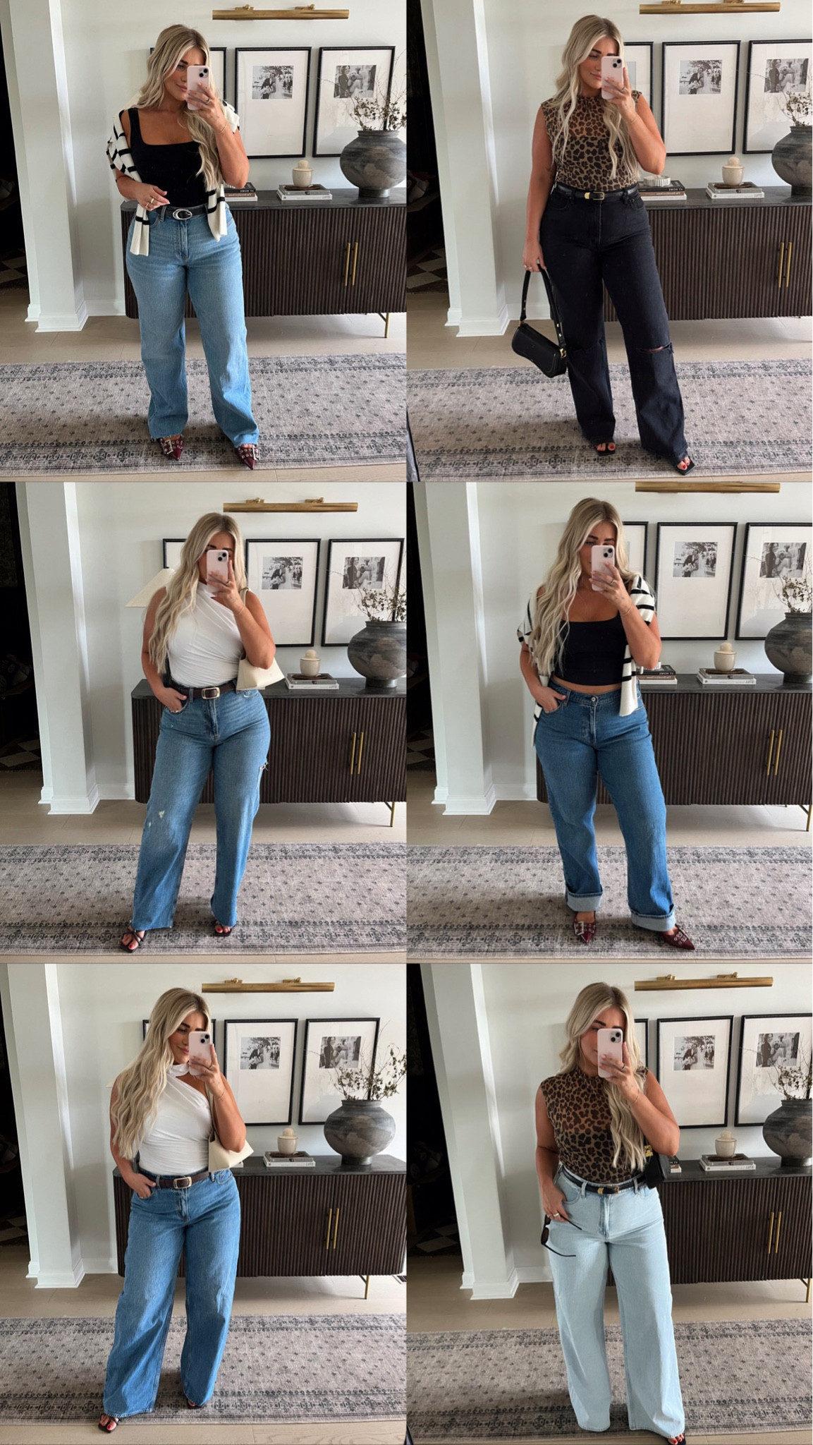 #AbercrombiePartner Denim refresh for fall just in time for the @abercrombie sale!!! These are all from their Curve Love collection, which adds an additional 2” in the hip & thighs – heaven sent!! You can head to my IG stories too for even more of a run down on these faves. 🤍 

Tops // size medium 
Jeans // size 31 (long — I am 5’3 but I prefer my jeans longer fyi!) 