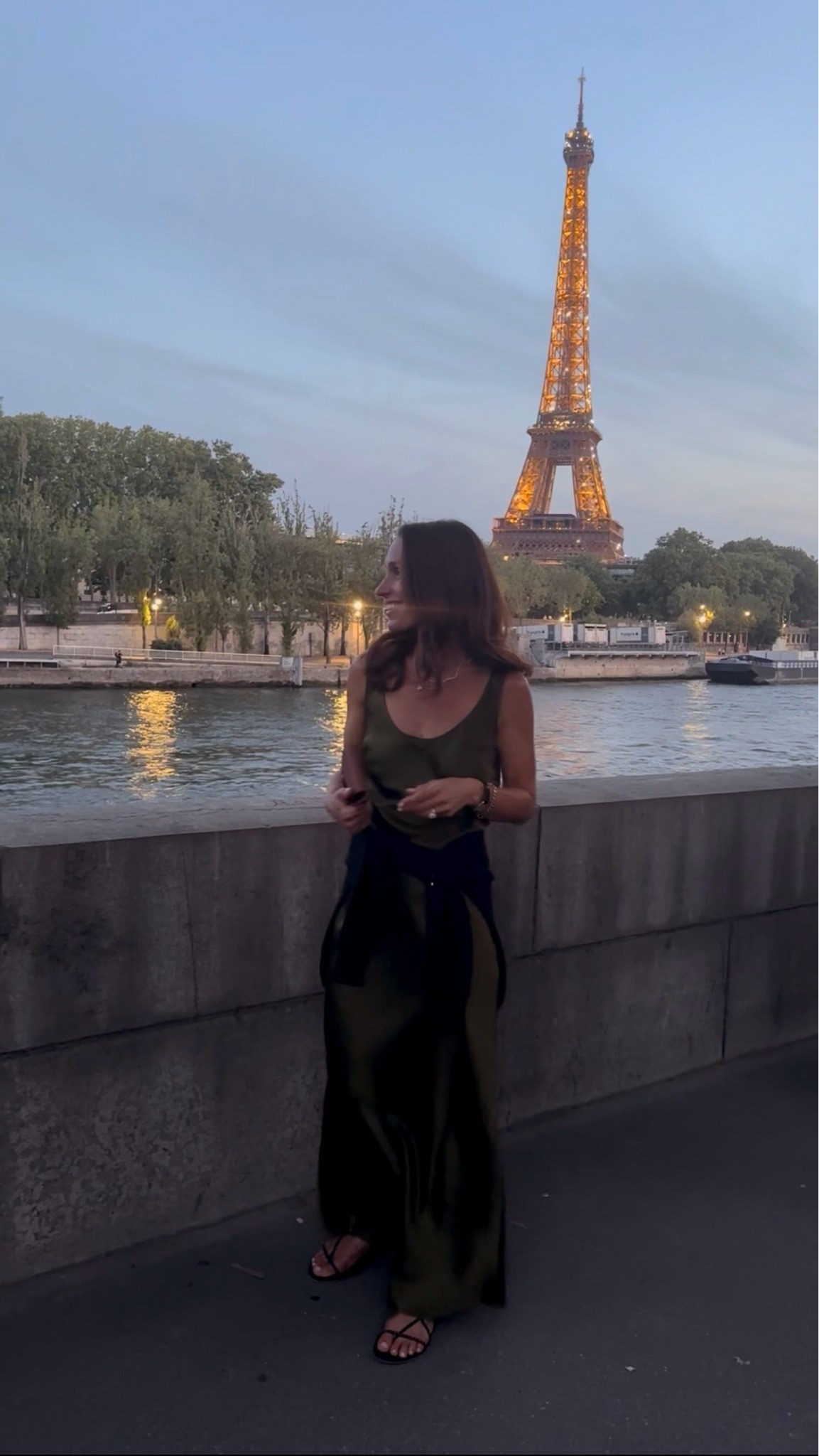 My favorite silk slip dress for dinner in Paris

#LTKOver40
