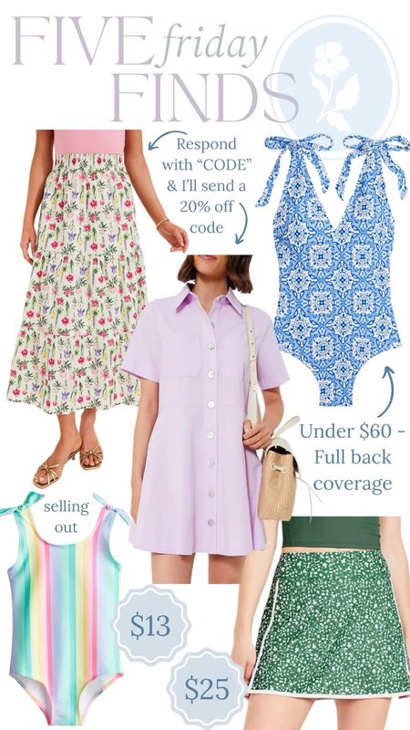 20% off the lavender dress and the floral maxi skirt with YOUROCK! Love all of these fun and affordable styles for summer. 

Swimsuit, kids swimwear, activewear, active skirt, tennis skirt, mini dress, summer dress, Tuckernuck, Jcrew, H&M, old navy, mom style, affordable style, sale alert 

#LTKFindsUnder50 #LTKSwim #LTKSaleAlert