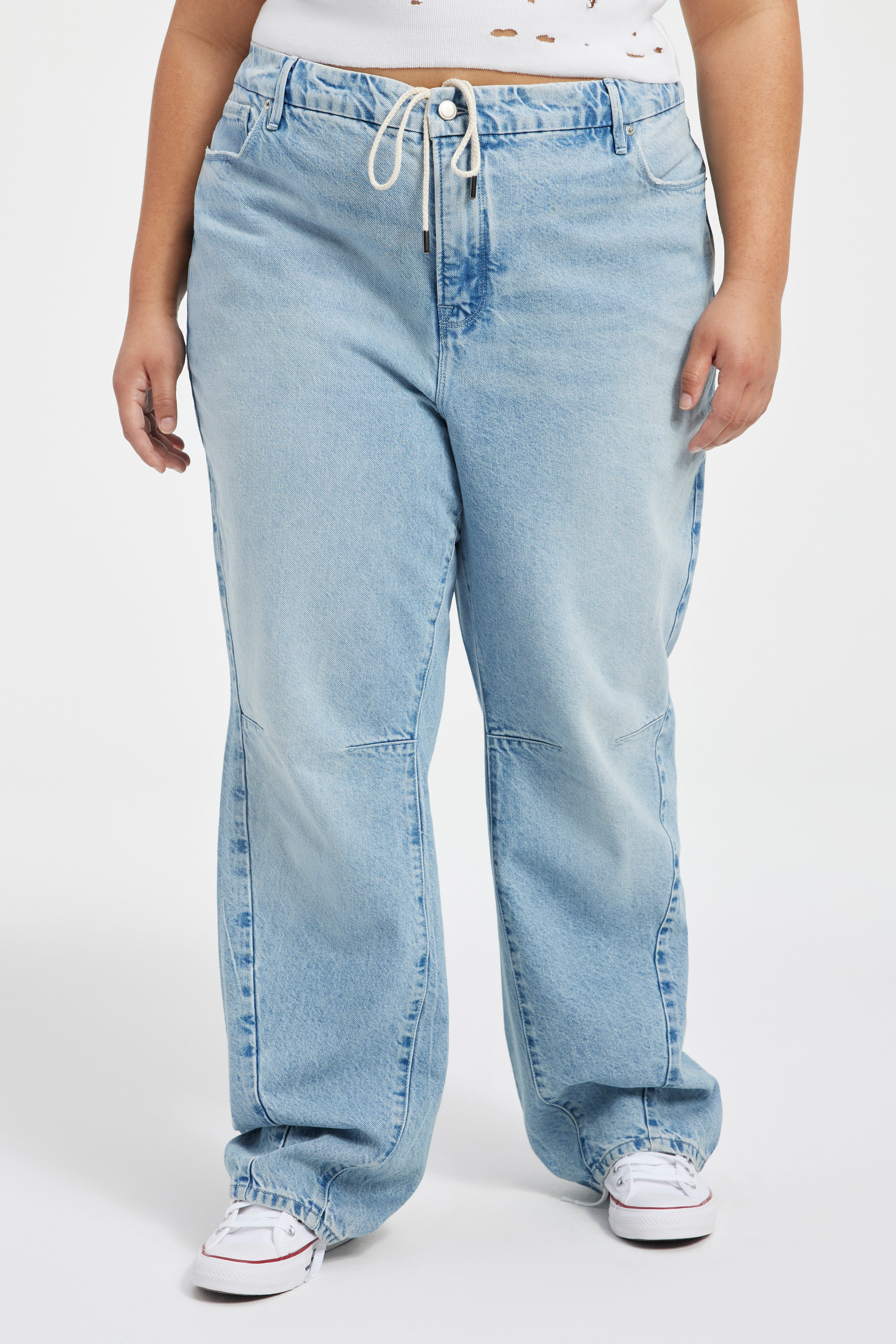 GOOD '90s DRAWSTRING JEANS | INDIGO399 - GOOD AMERICAN | Good American