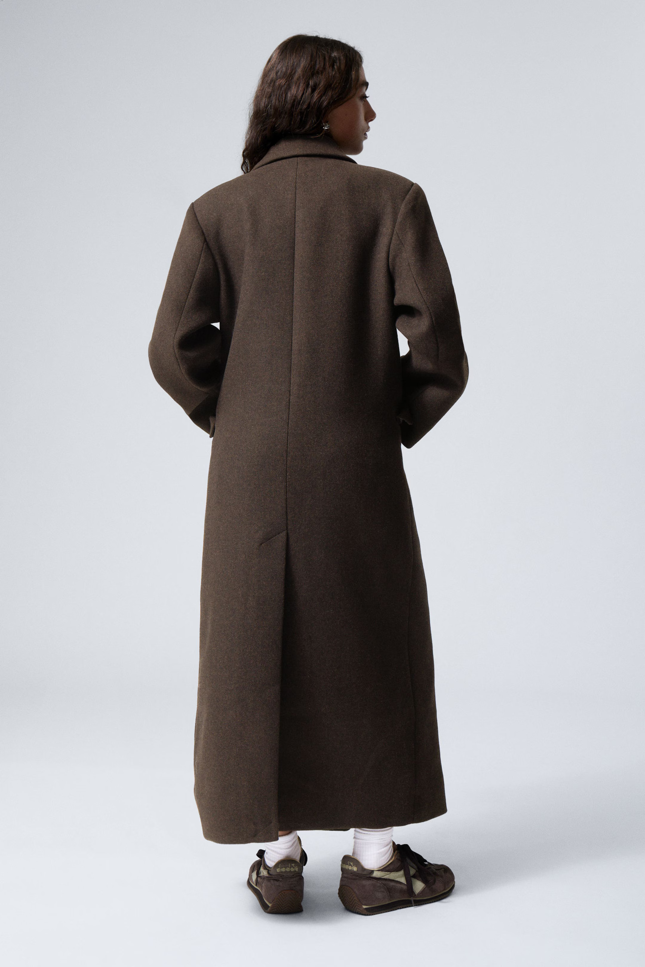 Oversized Double-Breasted Wool-Blend Coat | Weekday