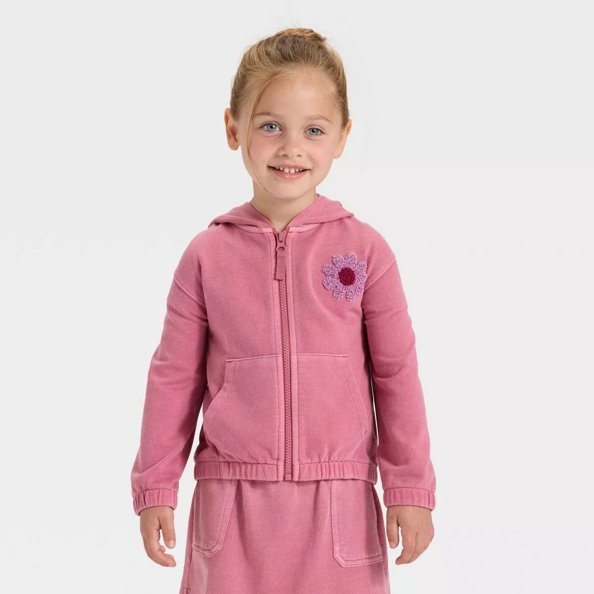 Toddler Girls' Zip-Up French Terry Hoodie - Cat & Jack™ | Target