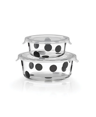 Deco Dot Round Food Storage Set, 2 Piece | Macy's