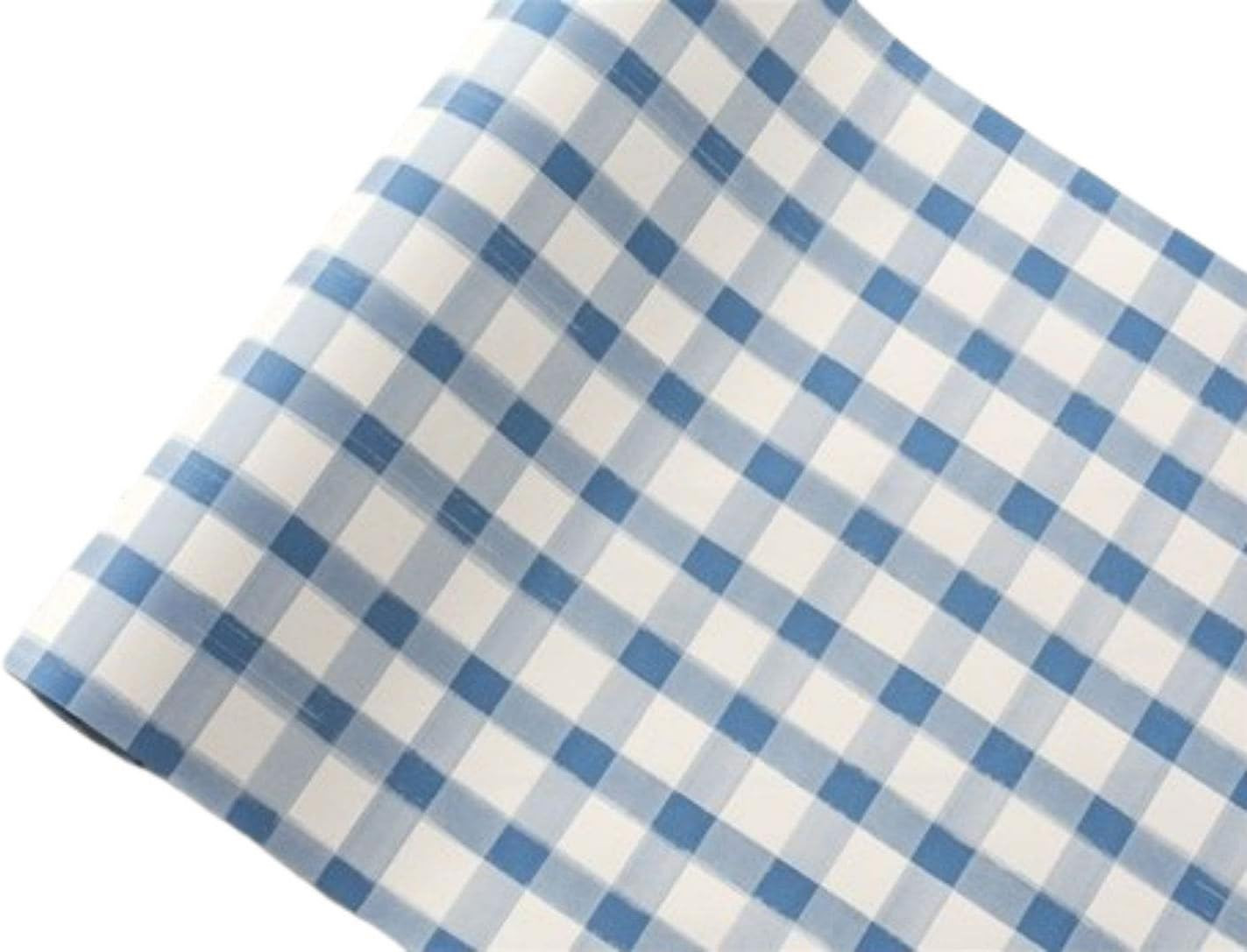Paper Table Runner Roll - Blue White Buffalo Check Plaid Pattern for Parties or Weddings - Dispos... | Amazon (US)