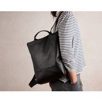 Black Leather Backpack Purse Women, Laptop Backpack, Handmade Backpacks Safe, Zipper Anti Heft Backp | Etsy (US)