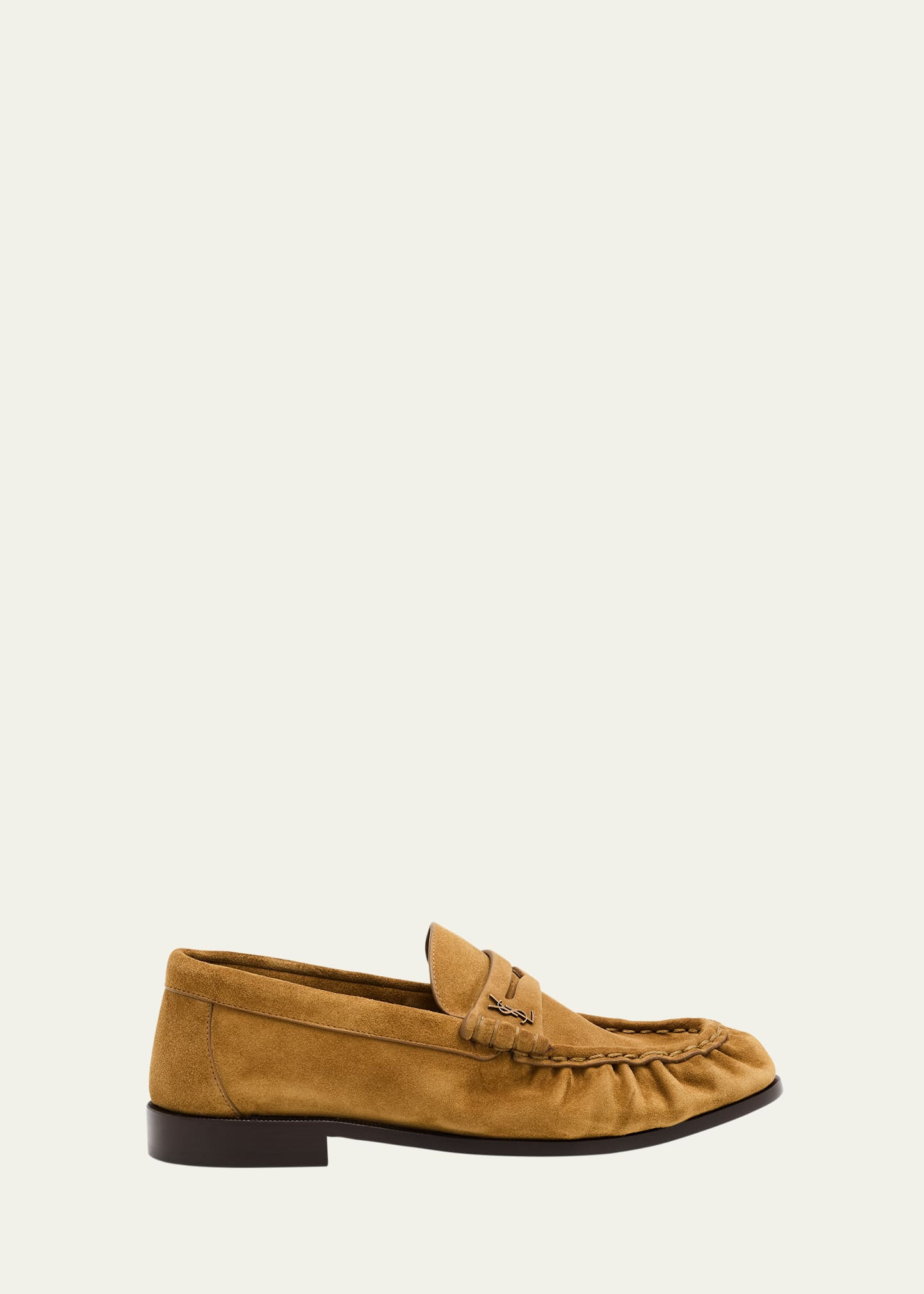 Saint Laurent Le Suede YSL Penny Loafers | Bergdorf Goodman