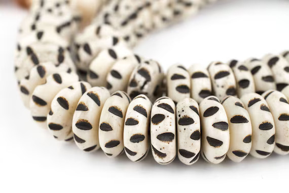 108 White Carved Disk Bone Mala Beads: Yoga Meditation Mala | Etsy | Etsy (US)