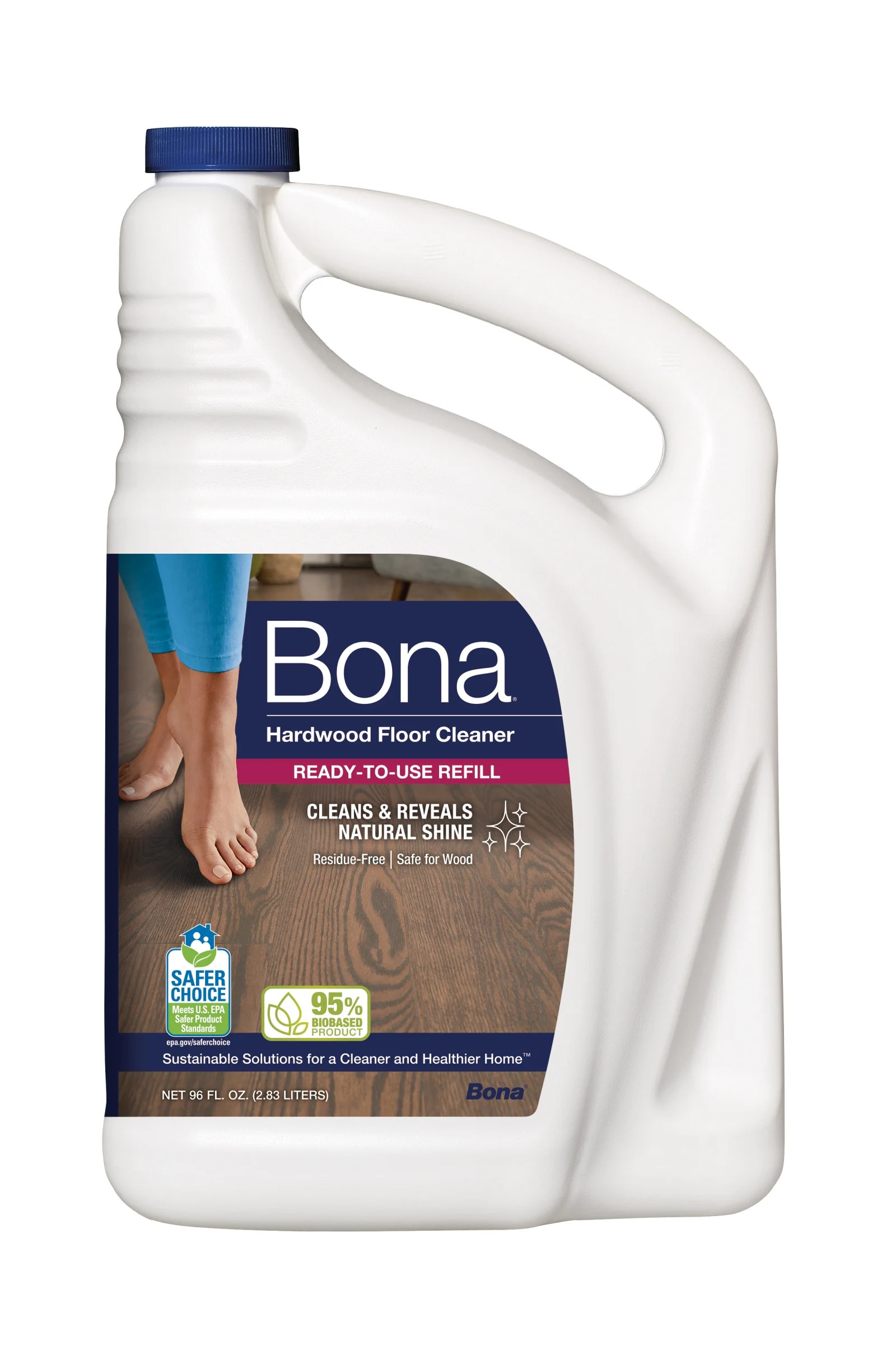 Bona Hardwood Floor Cleaner Refill, unscented 96 fl oz | Walmart (US)
